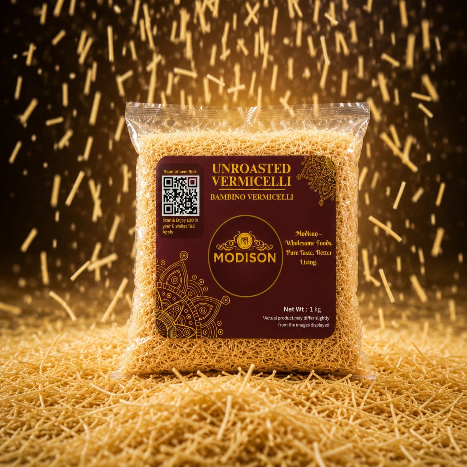MODISON Unroasted Vermicelli Wheat Semolina Seviyan 1kg by Modison, view 8