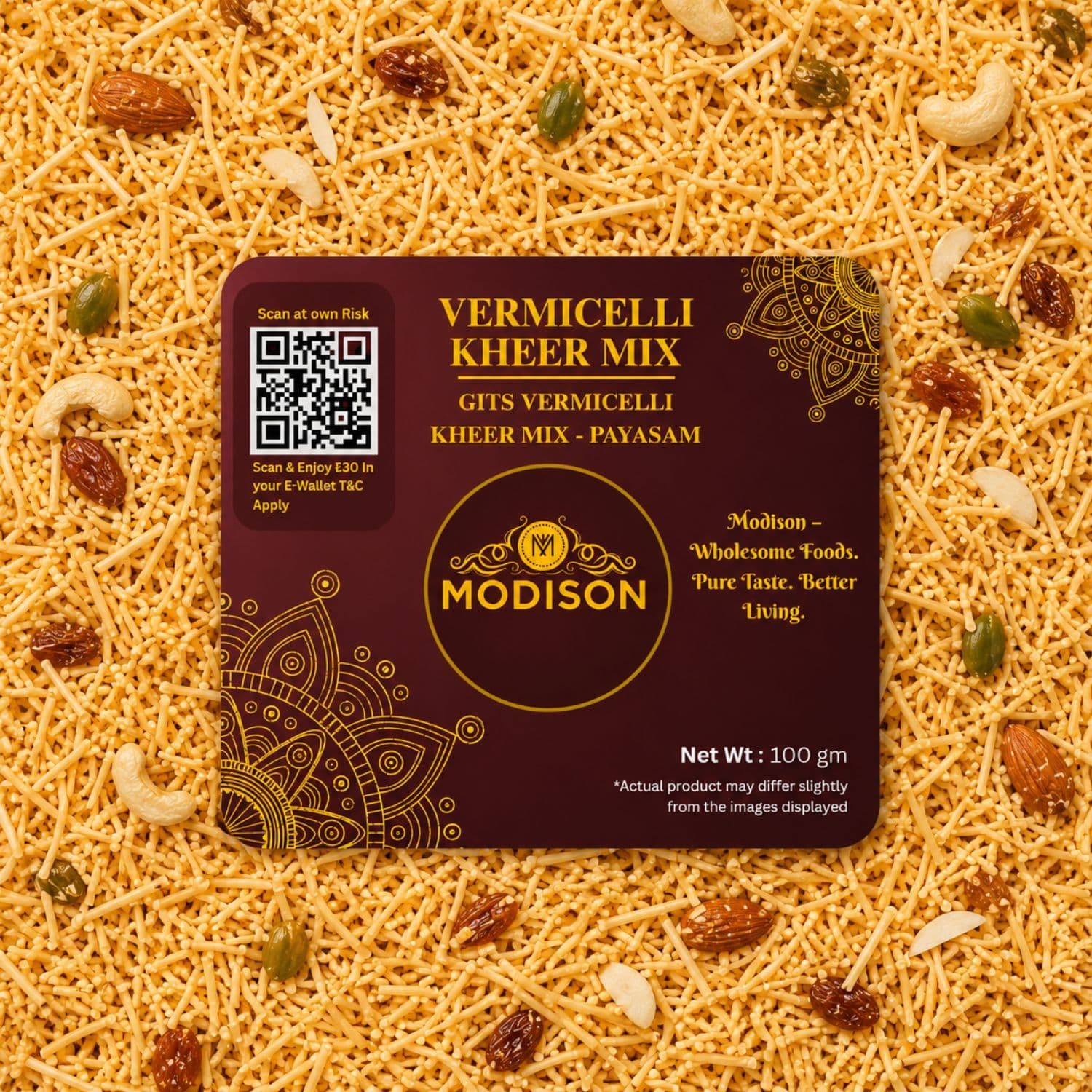 MODISON Vermicelli Kheer Mix Instant Payasam Dessert Mix 100g by Modison, view 5