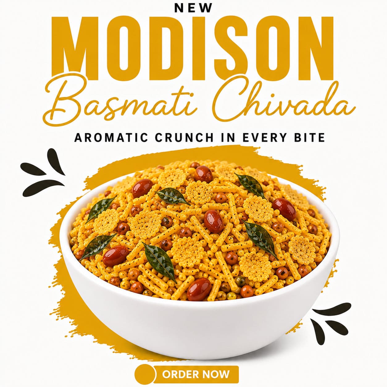 MODISON Wheat Basmati Chivada Indian Namkeen Crispy Flakes 180g