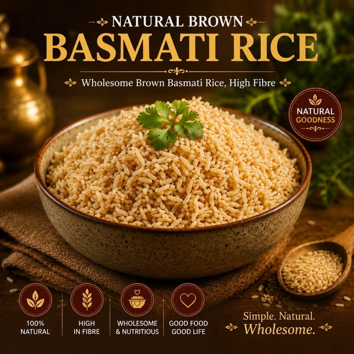 Natural Brown Basmati Rice by Modison, view 4