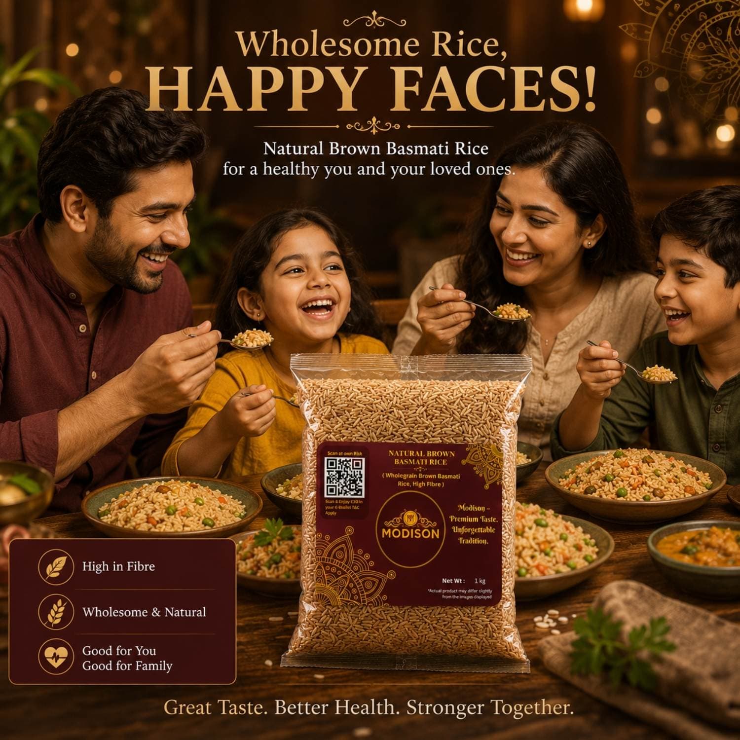 Natural Brown Basmati Rice by Modison, view 6