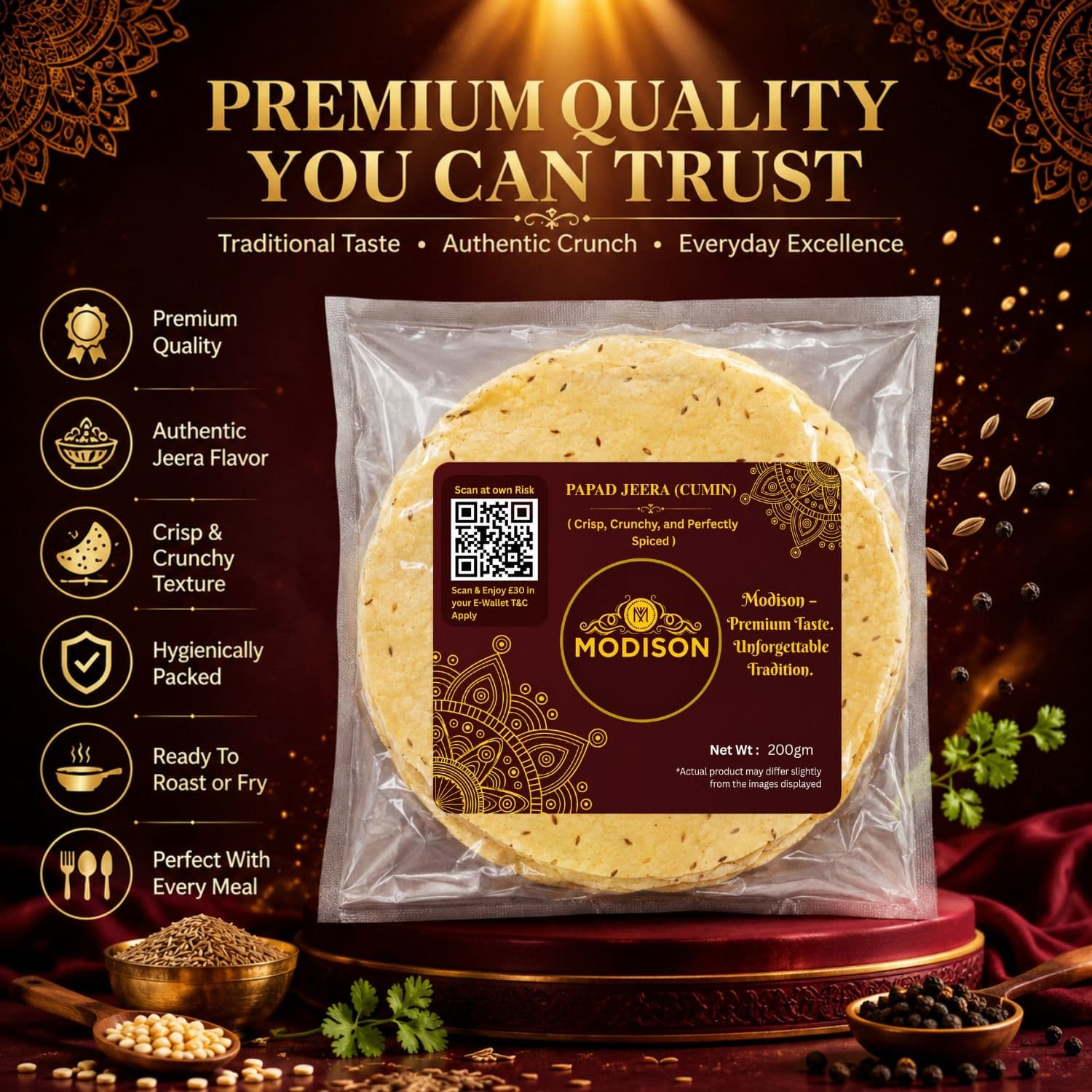 Papad Jeera (Cumin) by Modison, view 2