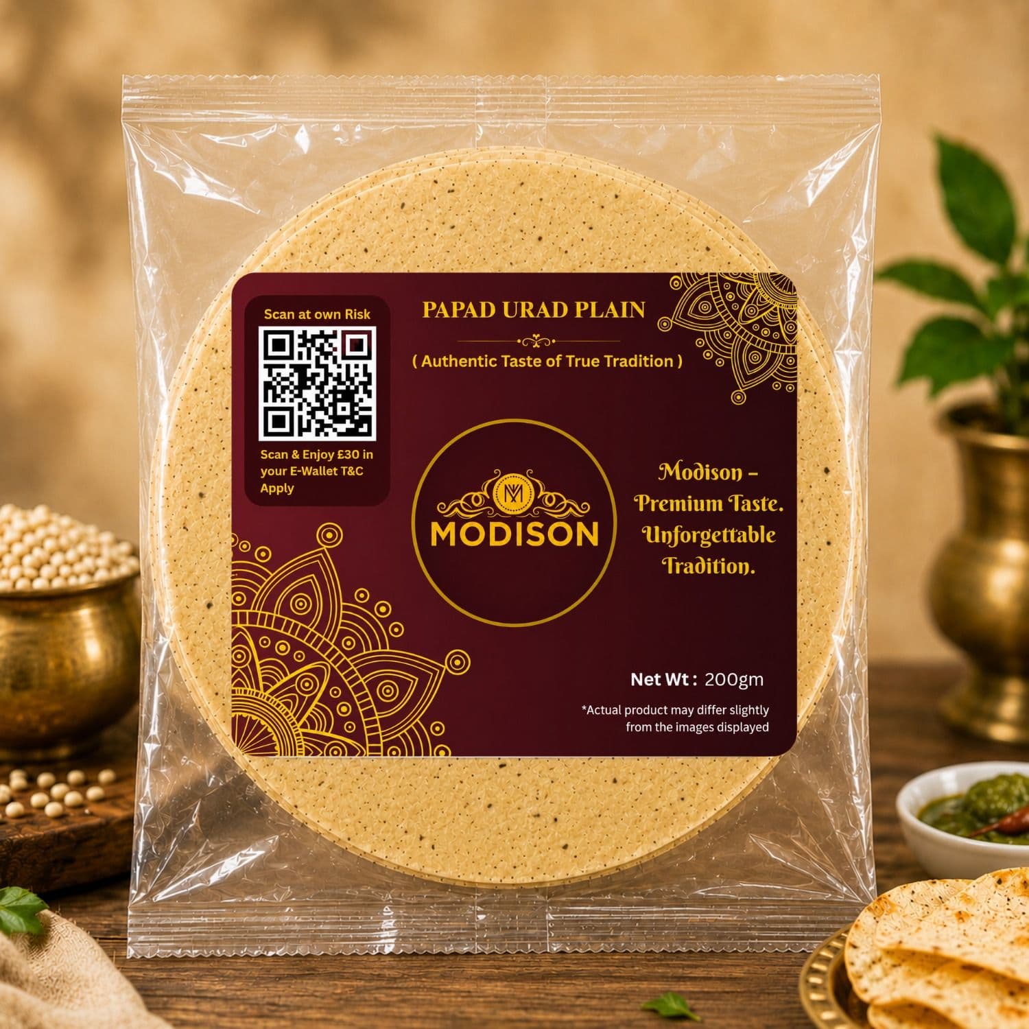 Papad Urad Plain by Modison, view 2