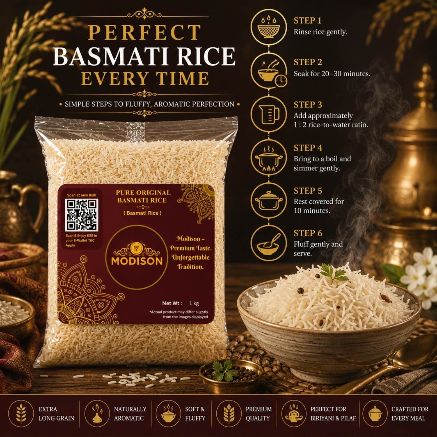 Pure Original Basmati Rice by Modison, view 7