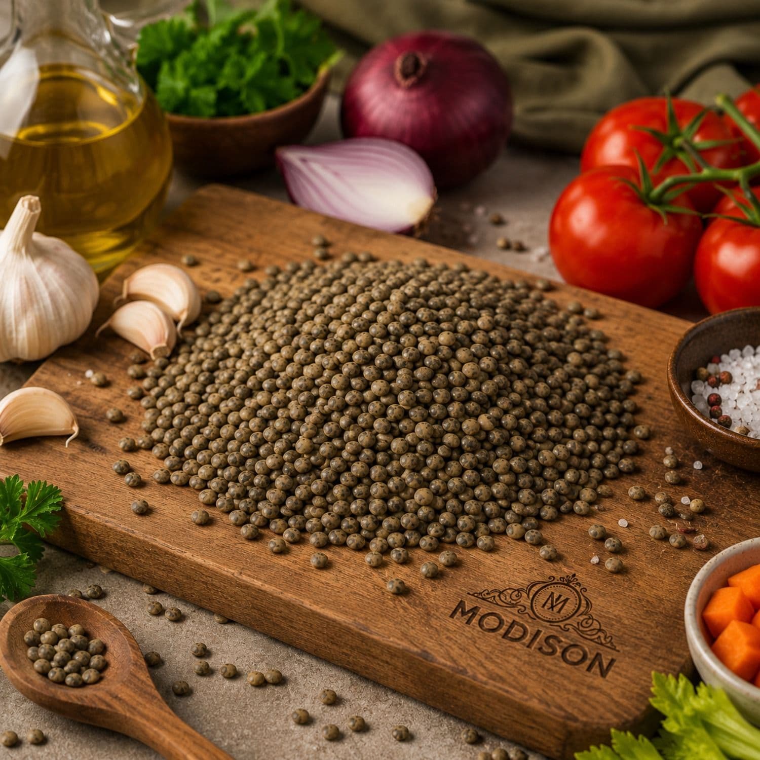 Puy Lentils 250g pack of 6 by Modison, view 4