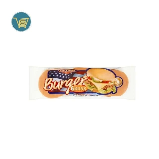 Quickbury Burger Buns Plain 6pc by Quickbury