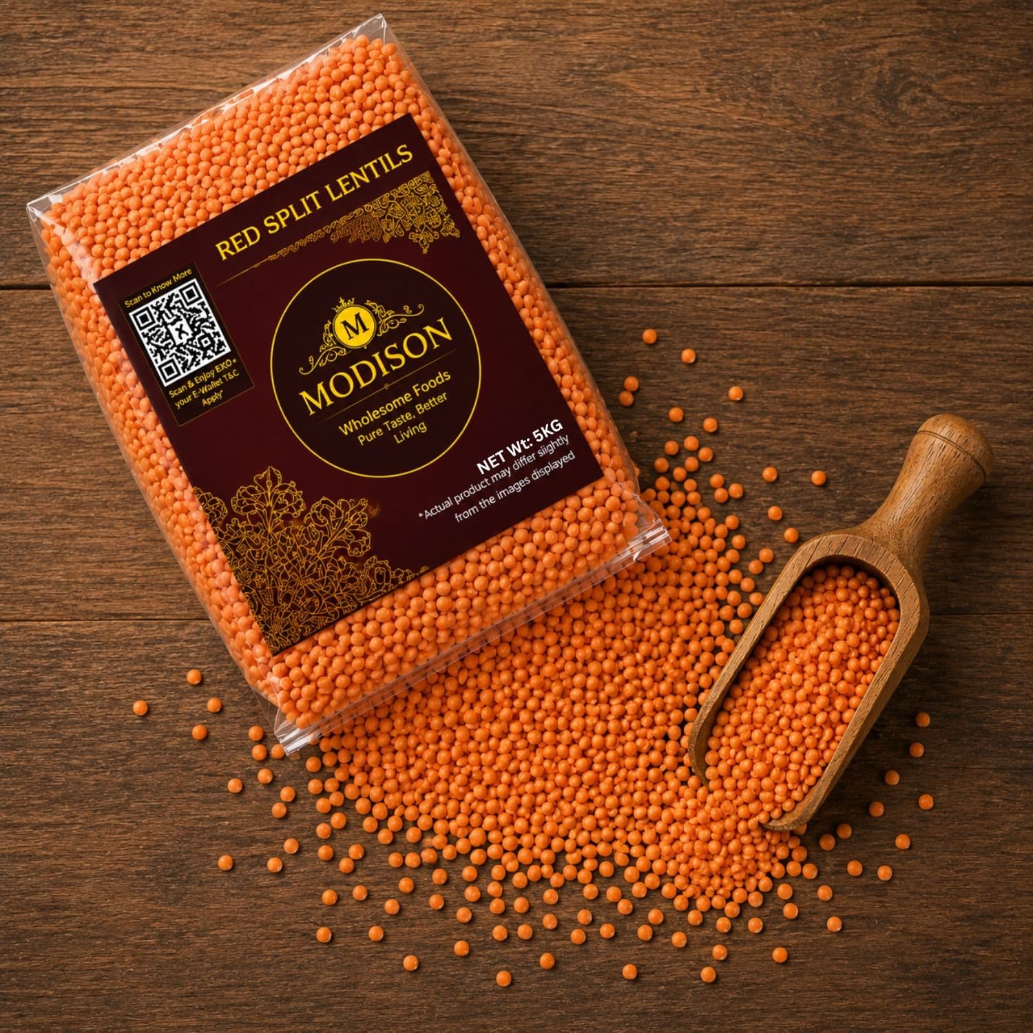 Red Split Lentils 5KG by Modison, view 7
