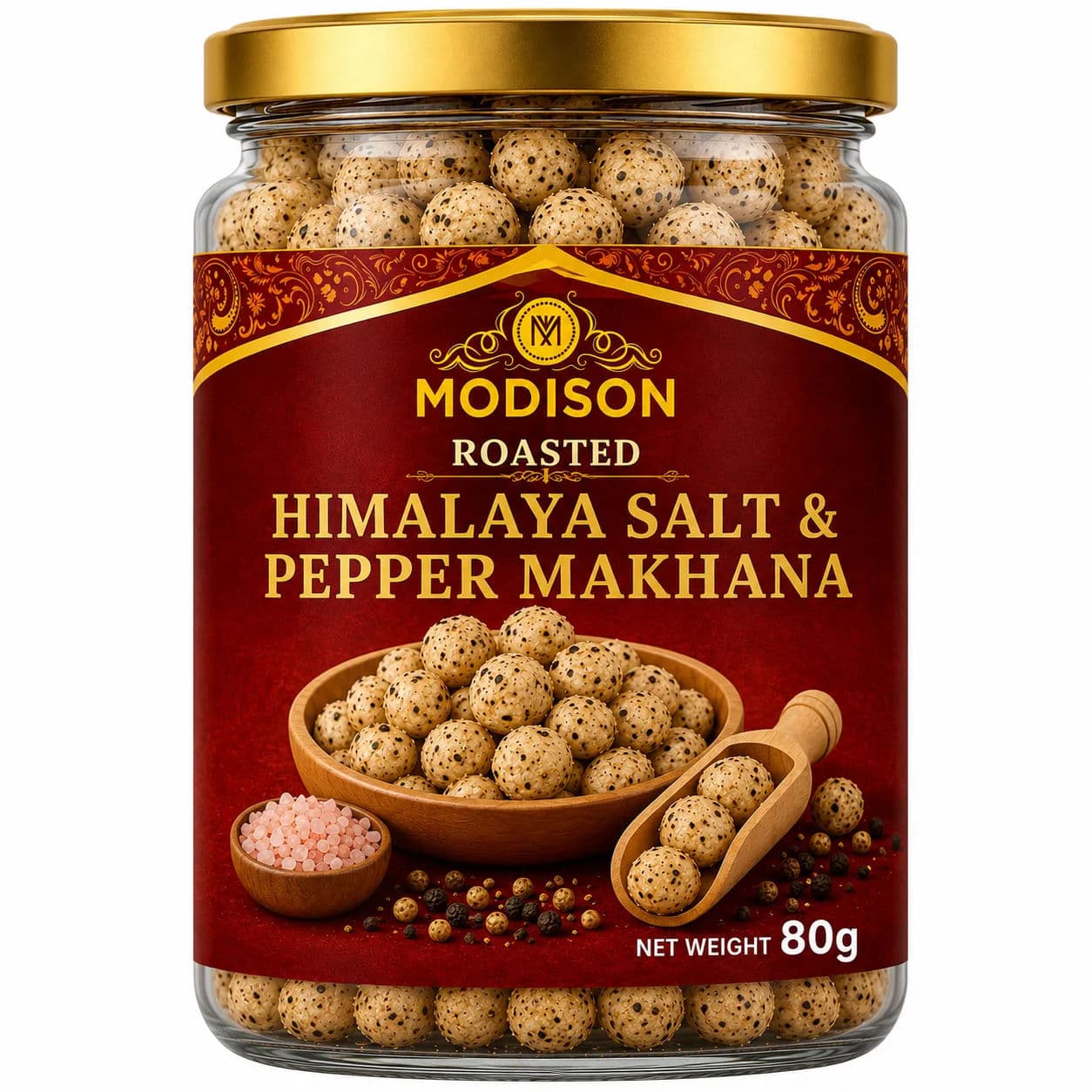 ROASTED Himalaya Salt & Pepper MAKHANA by Modison, view 1