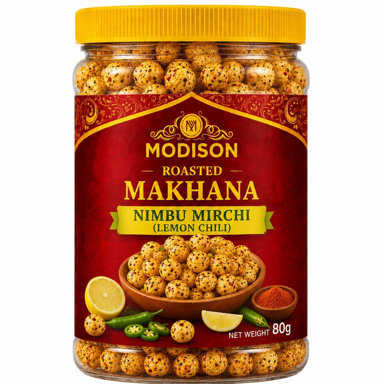 Roasted Makhana Nimbu Mirchi (Lemon Chili) by Modison, view 1