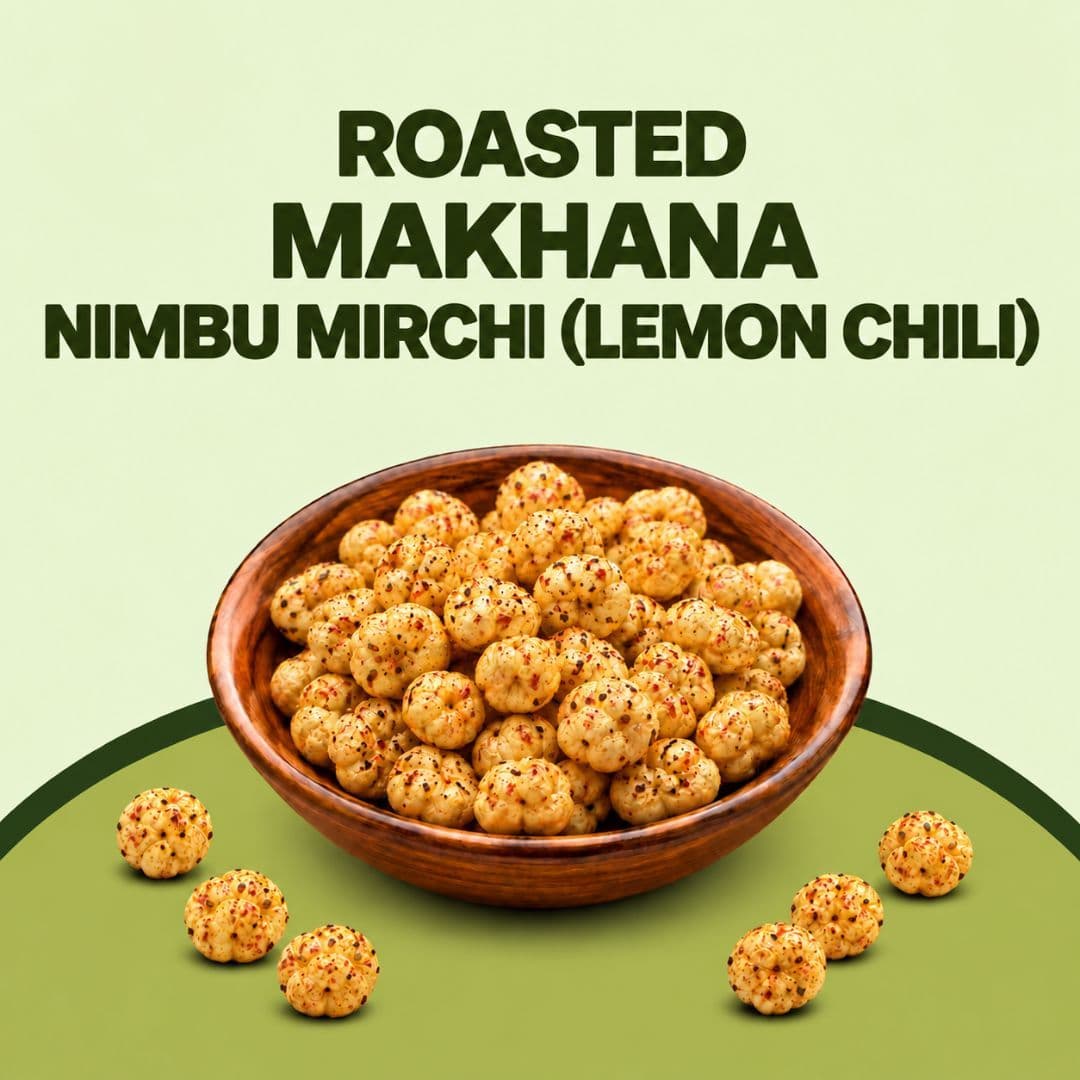 Roasted Makhana Nimbu Mirchi (Lemon Chili)