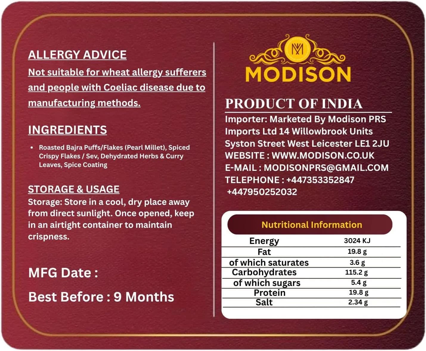 Roasted Special Bajra Chivda by Modison, view 4