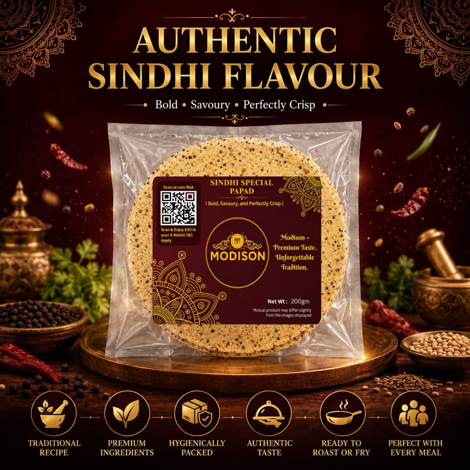 Sindhi Special Papad by Modison, view 2