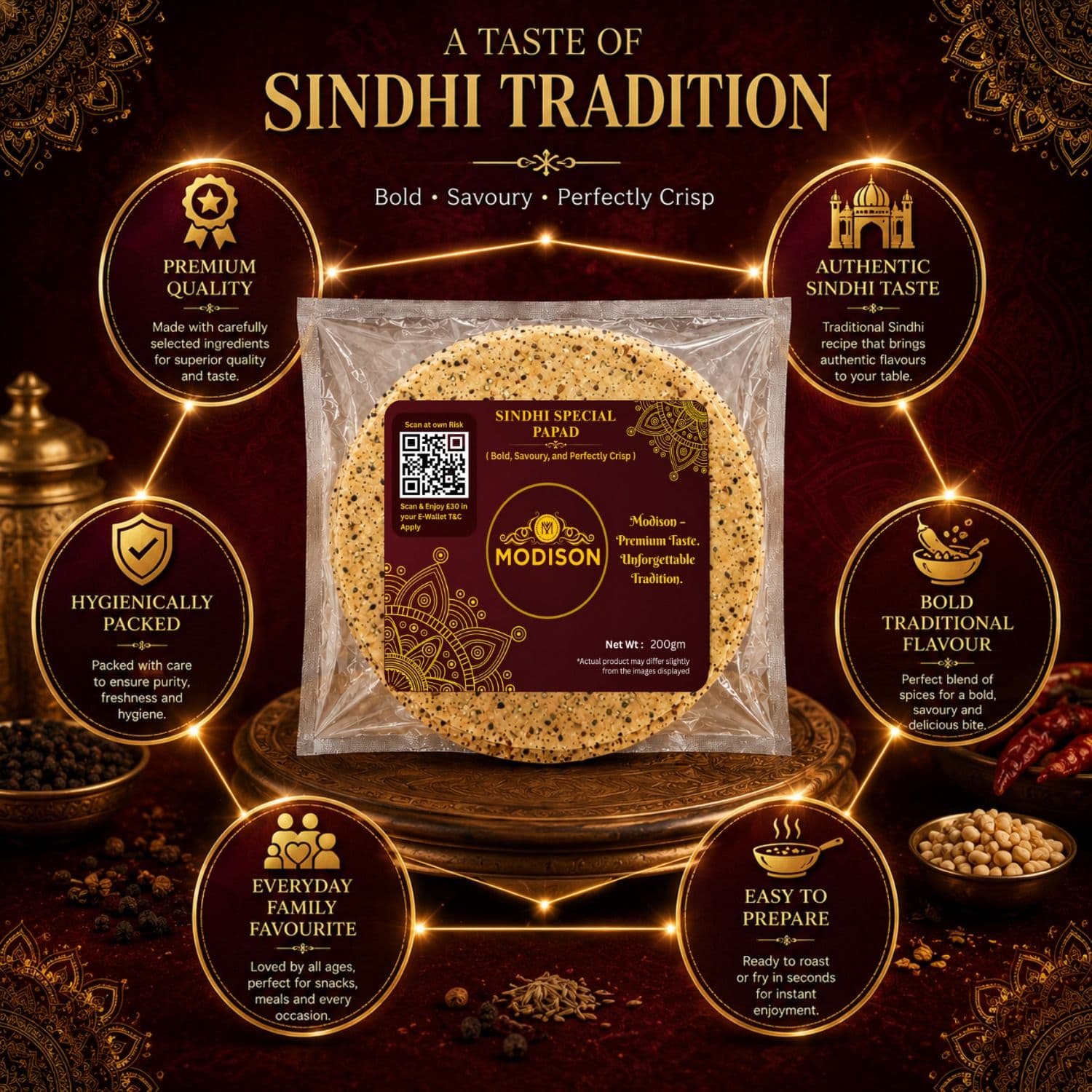 Sindhi Special Papad by Modison, view 3