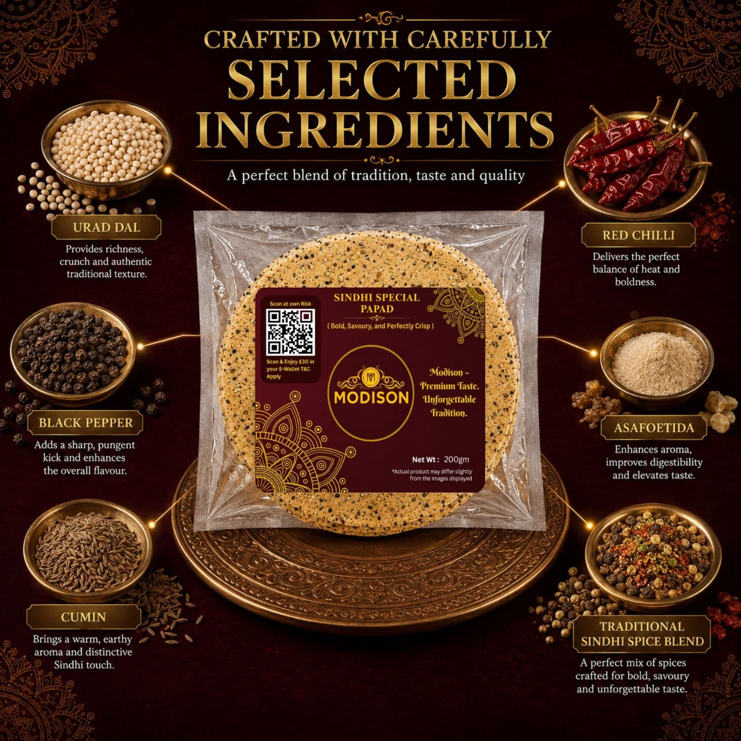Sindhi Special Papad by Modison, view 4