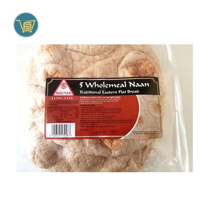 Sounas Wholemeal Naan Long Life 5s by Sounas