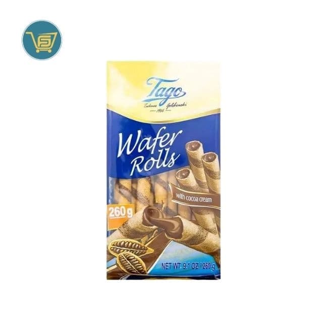 Tago Wafer Rolls Coca Cream 260g by Tago
