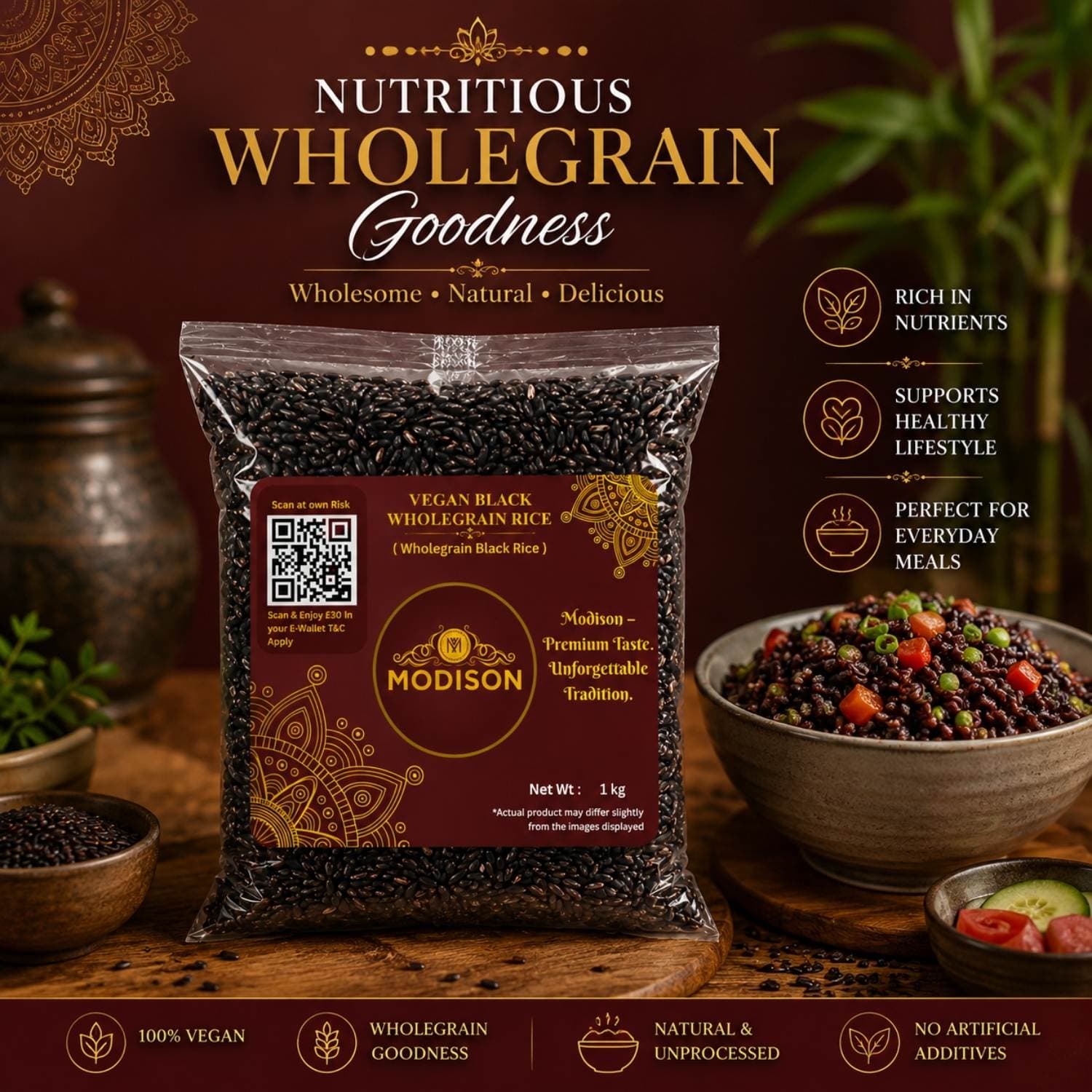Vegan Black Wholegrain Rice product image 5