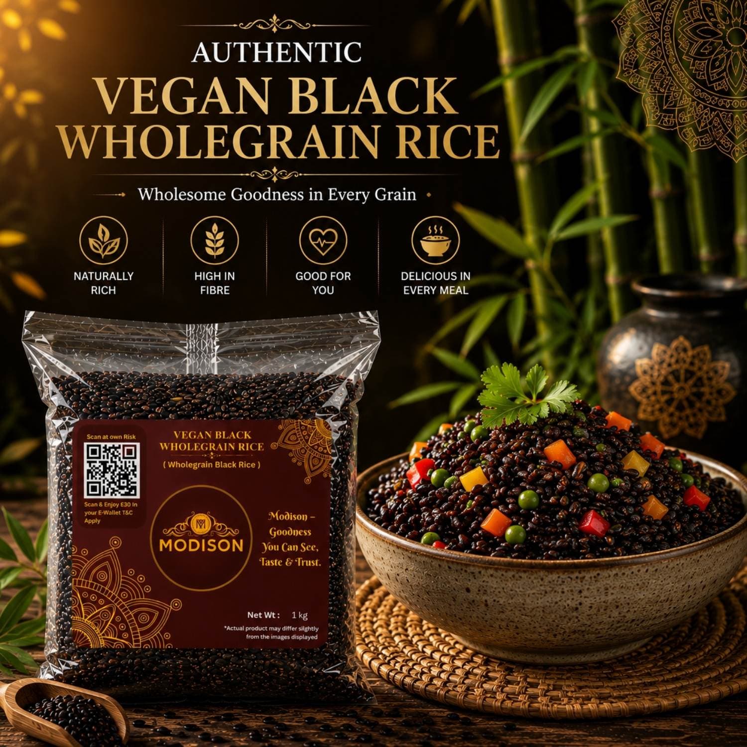 Vegan Black Wholegrain Rice product image 8