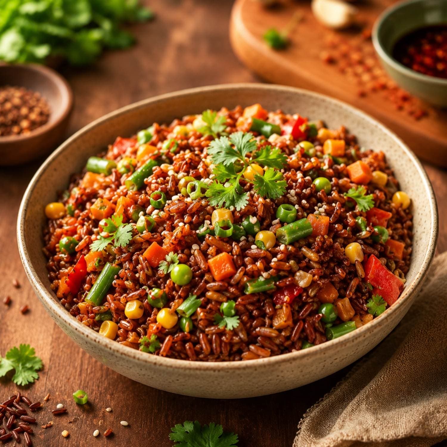 Vegan Red Wholegrain Rice by Modison, view 5