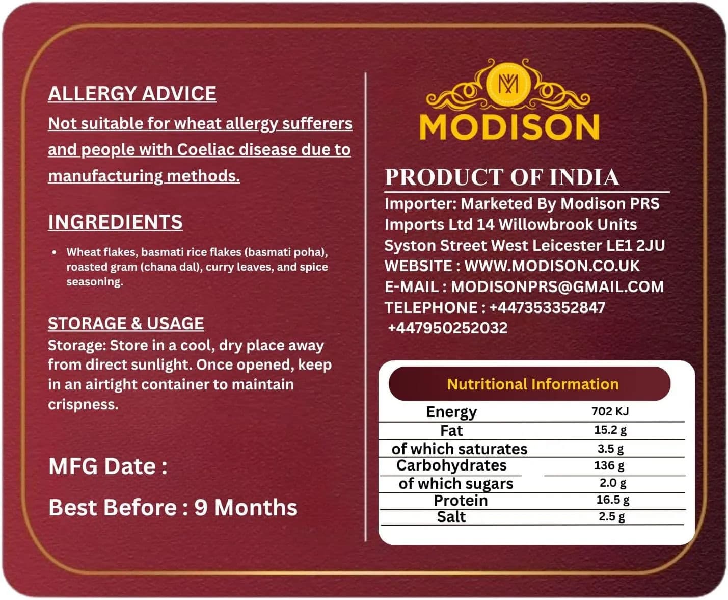 Wheat Basmati Chivda by Modison, view 4