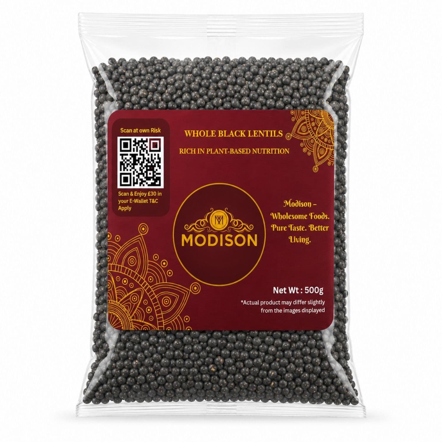 Whole Black Lentils by Modison, view 1