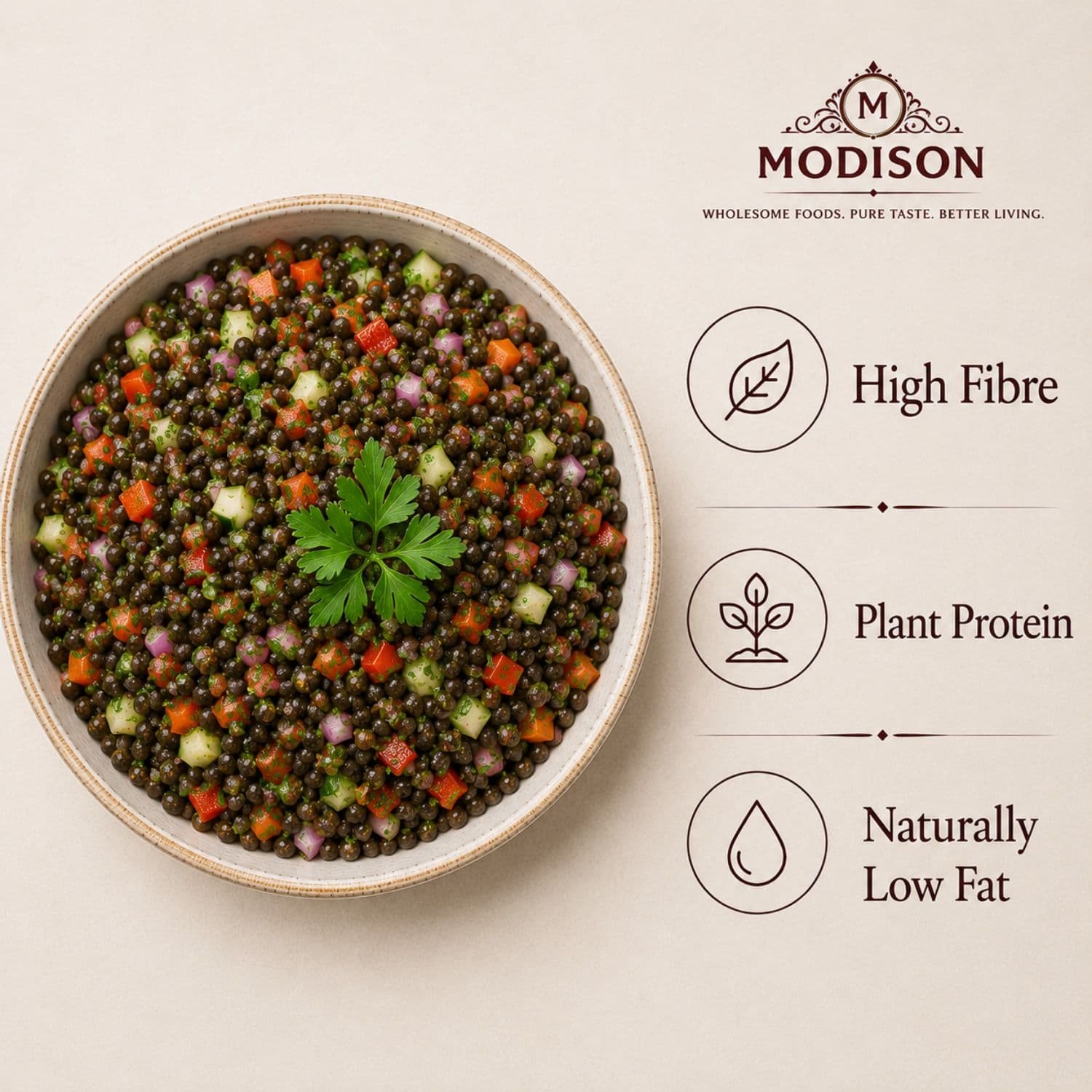 Whole Black Lentils by Modison, view 5