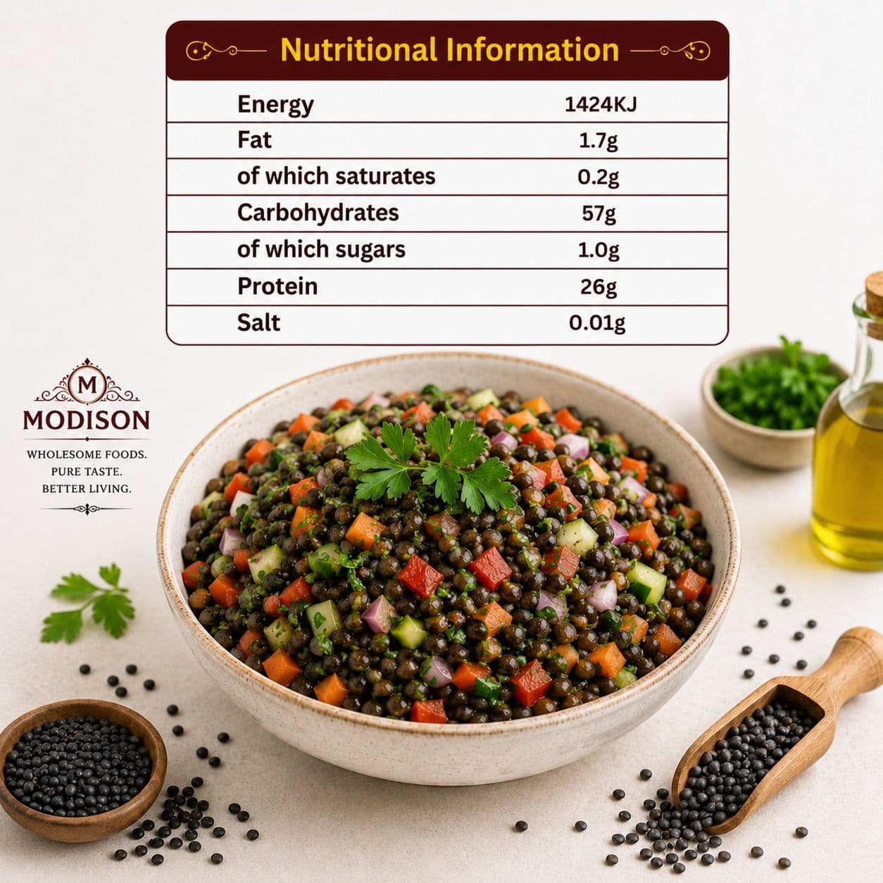 Whole Black Lentils by Modison, view 8