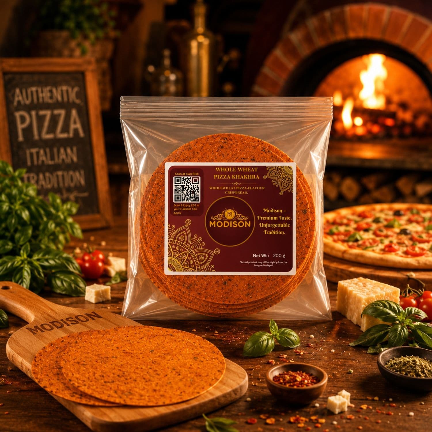 Whole Wheat Pizza Khakhra by Modison, view 5