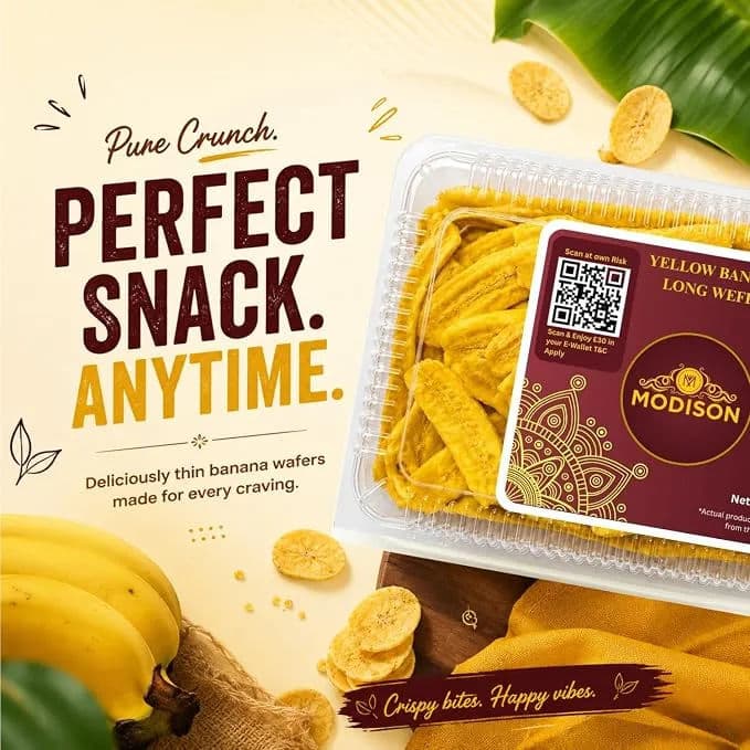 Yellow Banana Long Wafer by Modison, view 3